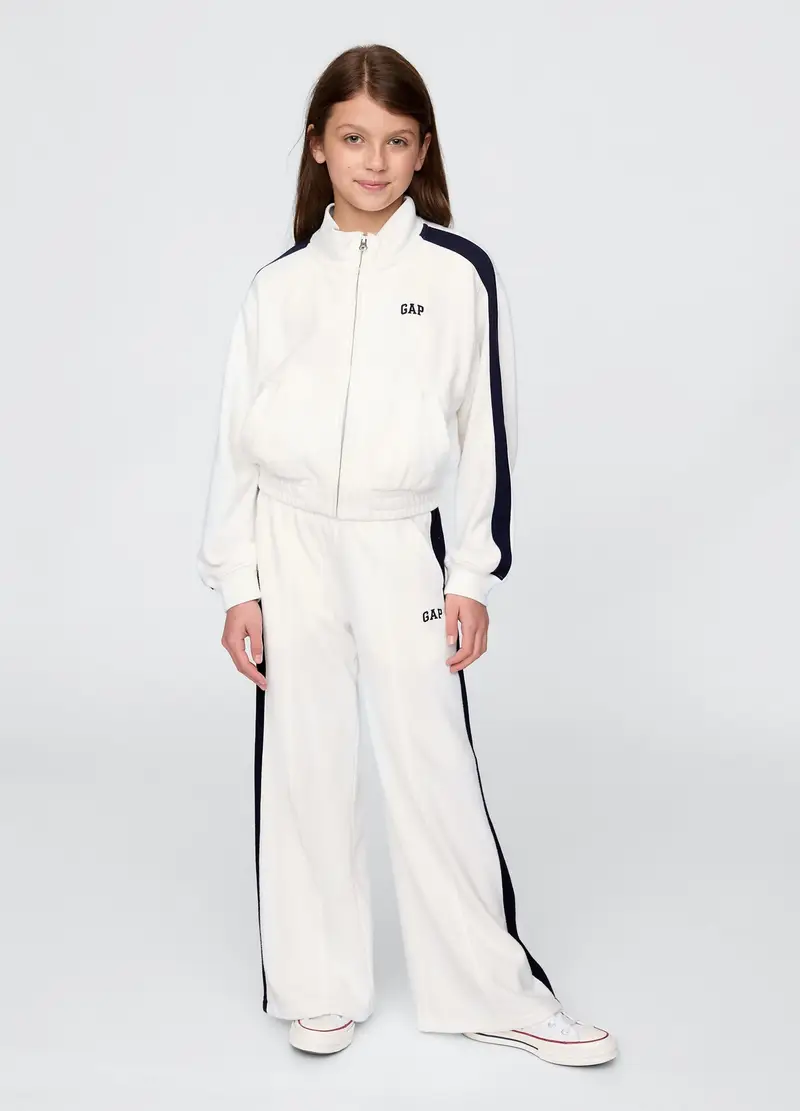 Felpa Con Zip, Bambina, Bianco miniatura 2