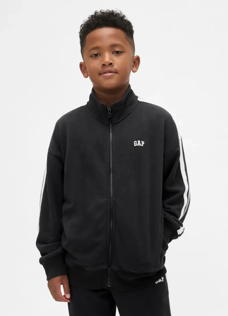 Felpa Con Zip, Bambino, Nero