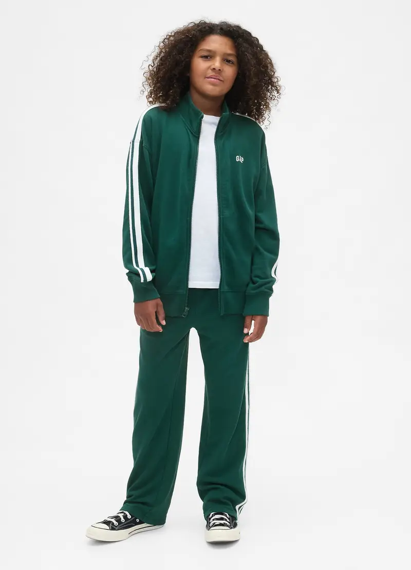 Felpa Con Zip, Bambino, Verde miniatura 2