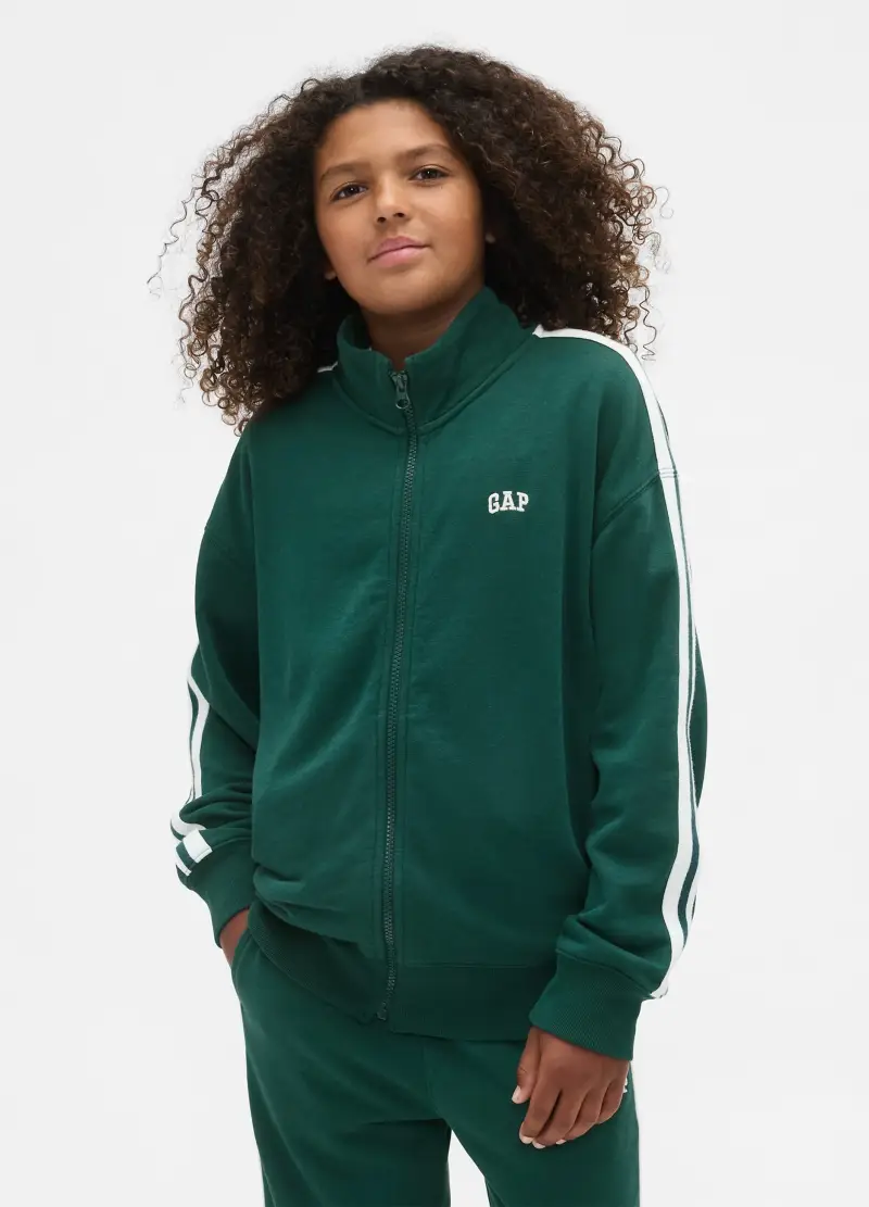 Felpa Con Zip, Bambino, Verde