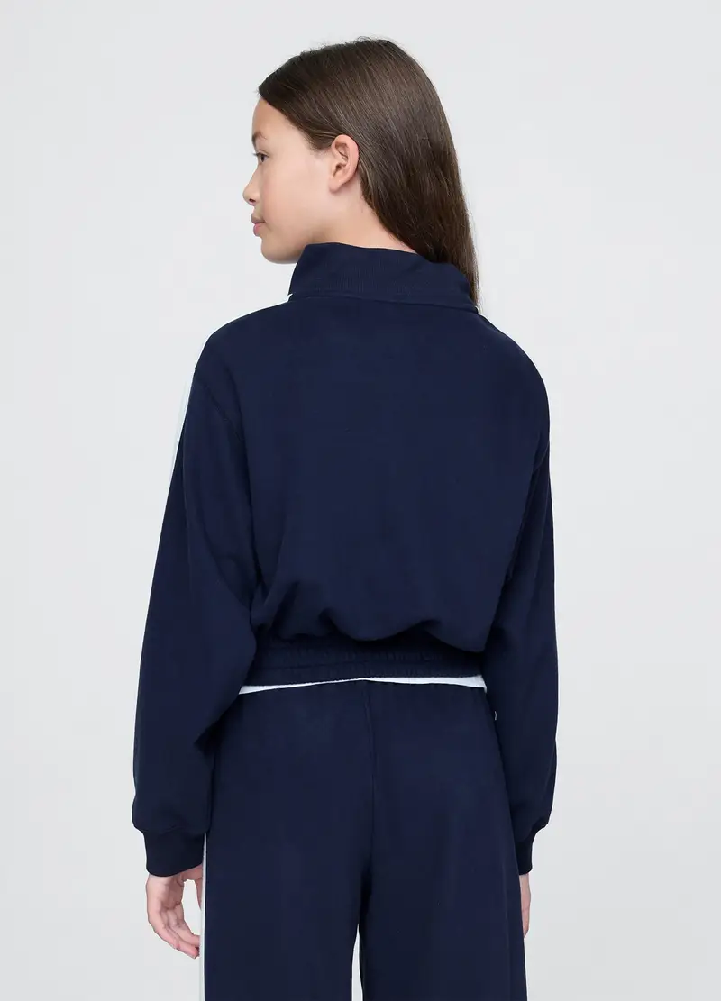 Felpa Con Zip Frontale, Bambina, Blu miniatura 3