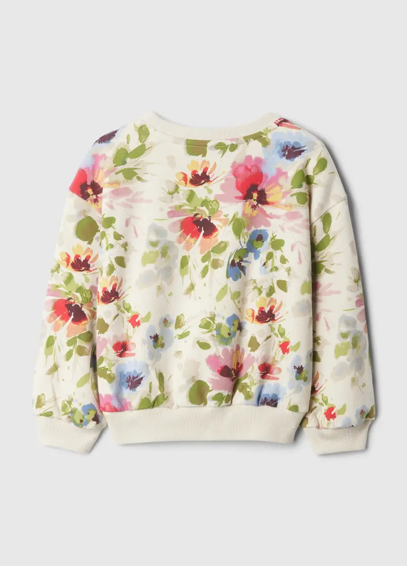 Felpa Floreale In French Terry, Unisex, Multicolor miniatura 2