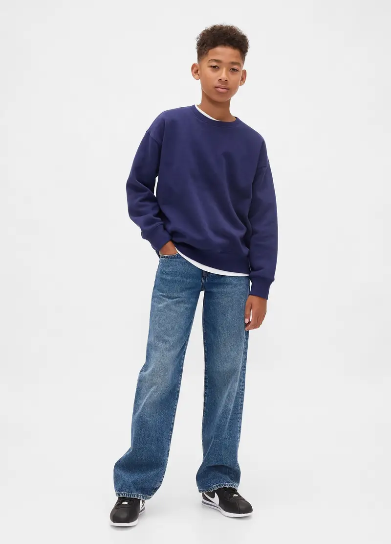 Gap Kids Felpa Girocollo Bambino Blu in Cotone miniatura 3