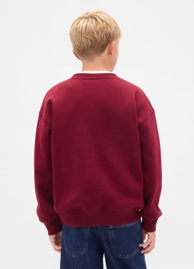 Felpa Girocollo, Bambino, Rosso miniatura 2