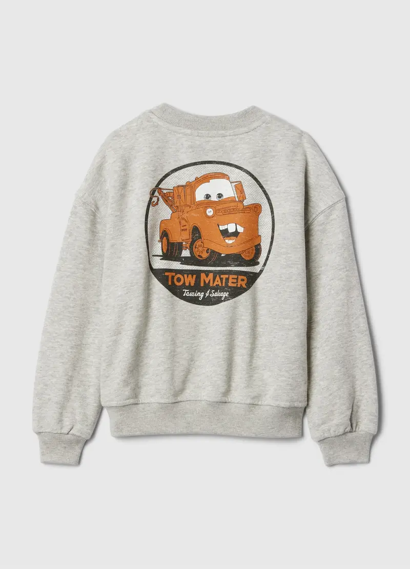 Gap Kids Felpa Unisex Grigia in French Terry con Stampa Cars miniatura 2