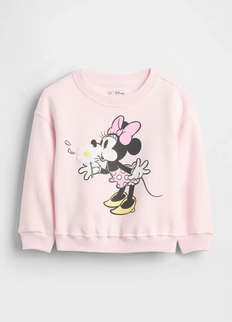 Felpa In Misto Cotone Rosa Da Neonata Regular Fit Con Minnie, Bambina, Rosa