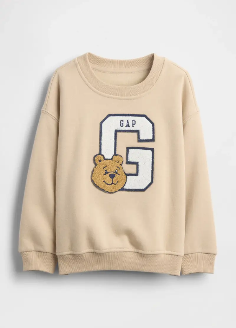 Felpa In Misto Cotone, Unisex, Beige