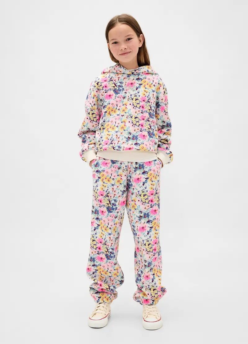 Felpa Multicolor In Cotone Per Bambina, Beige miniatura 3