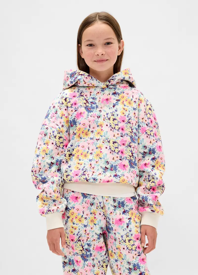 Felpa Multicolor In Cotone Per Bambina, Beige