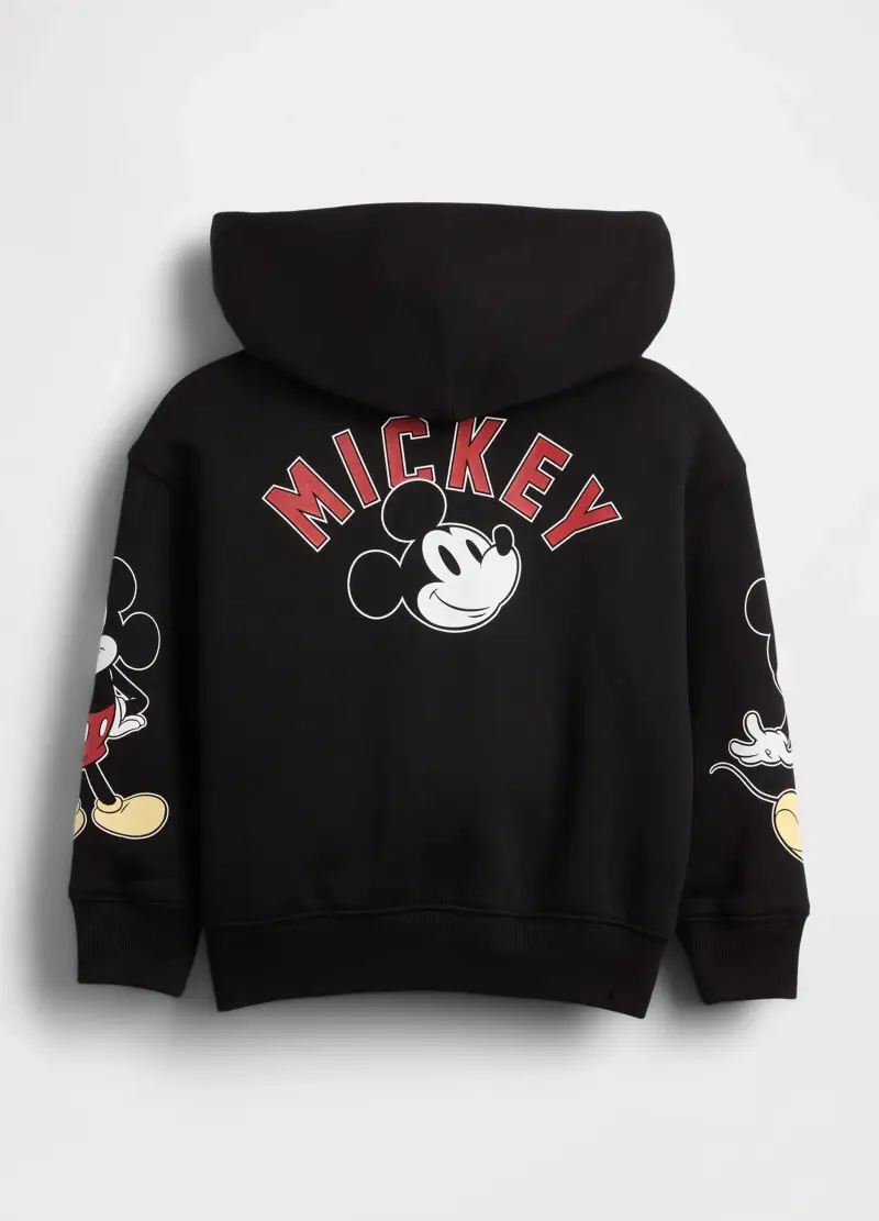 Felpa Nera Con Cappuccio E Zip Mickey Mouse, Bambino, Nero miniatura 2