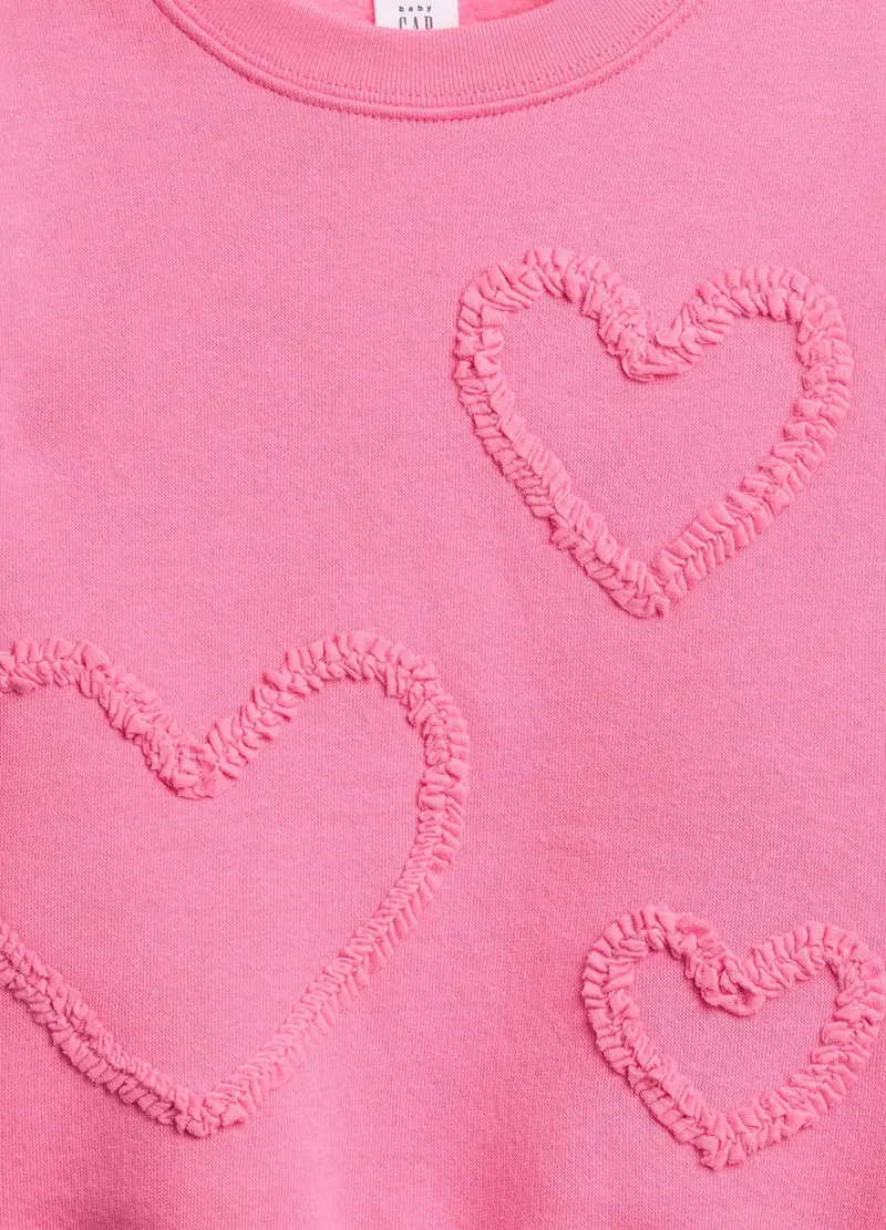 Felpa Rosa In Misto Cotone, Bambina, Rosa miniatura 3