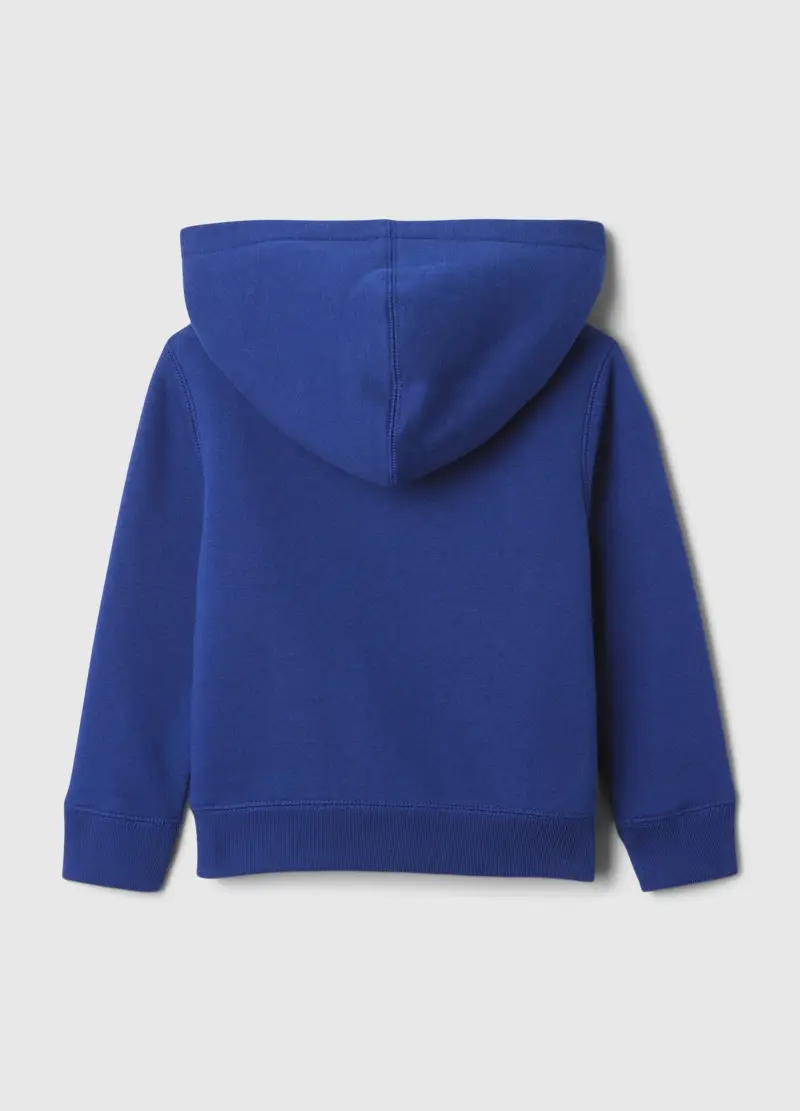 Full-zip Con Cappuccio Interno In Sherpa, Unisex, Blu miniatura 2