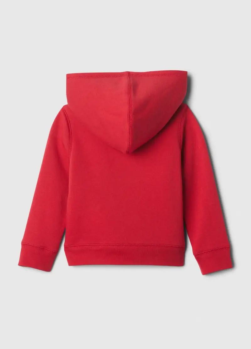 Full-zip Con Cappuccio Interno In Sherpa, Unisex, Rosso miniatura 2