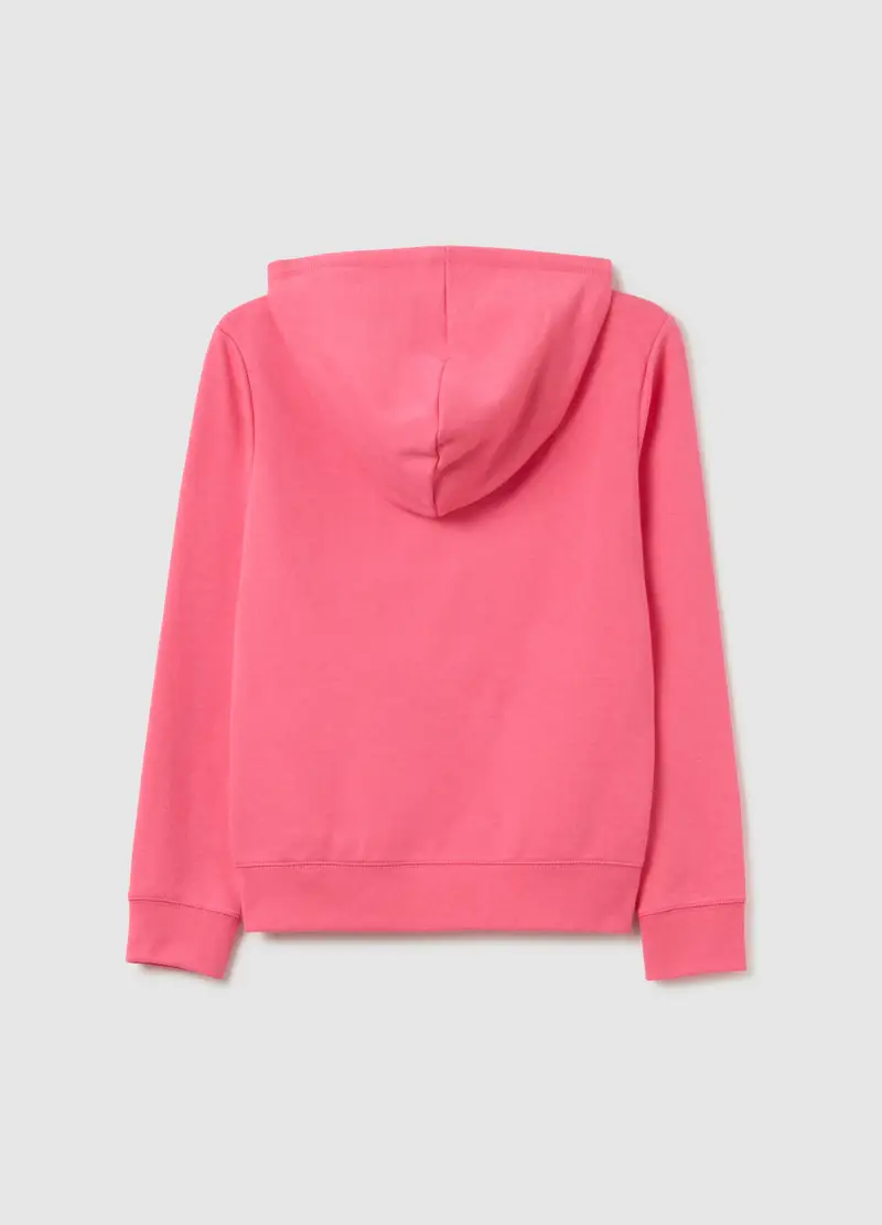 Full-zip In Felpa Con Patch Logo, Bambina, Rosa miniatura 2