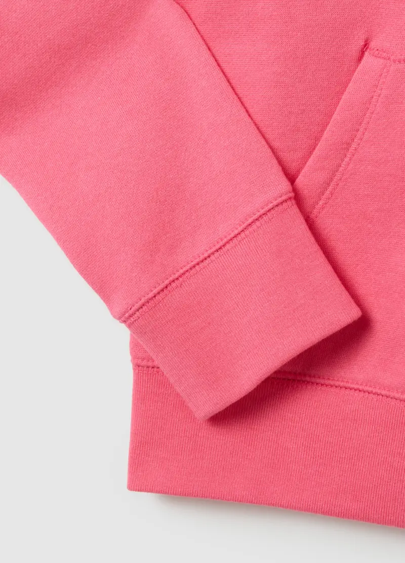 Full-zip In Felpa Con Patch Logo, Bambina, Rosa miniatura 3