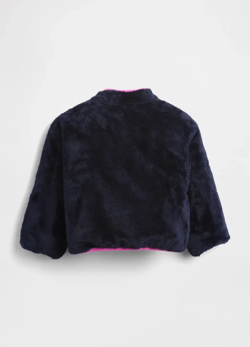 Giacca Blu Fiori Per Bambina, Unisex, Nero miniatura 2