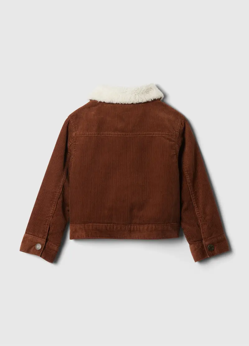 Giacca In Corduroy Con Colletto In Sherpa, Unisex, Marrone miniatura 2