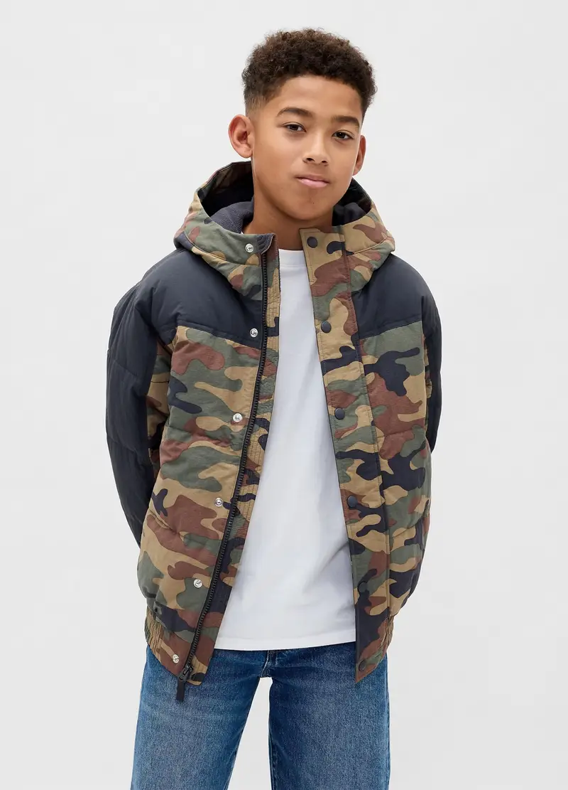 Giacca Multicolor Mimetica Per Bambino, Nero