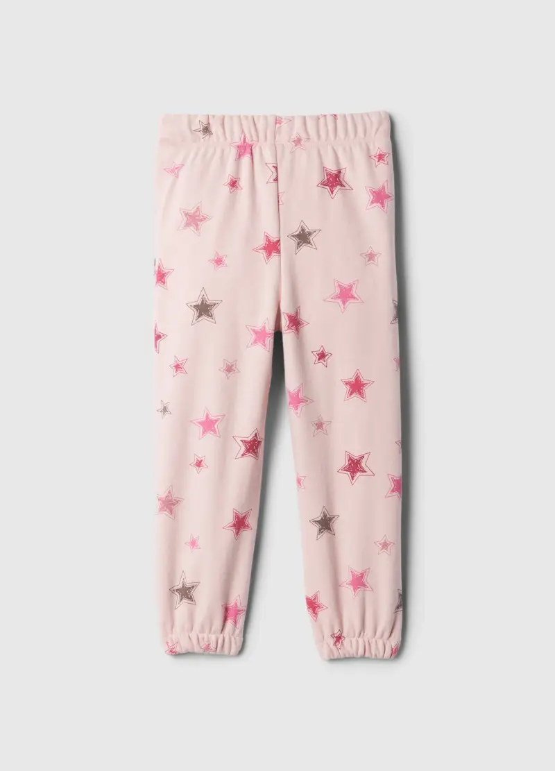 Joggers Con Coulisse E Stampa Stelle, Unisex, Rosa miniatura 2
