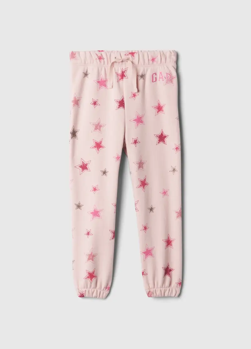 Joggers Con Coulisse E Stampa Stelle, Unisex, Rosa