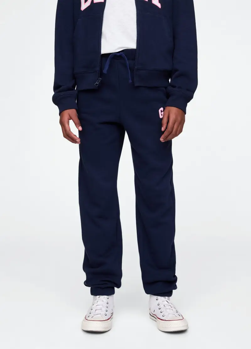 Joggers Con Logo In Misto Cotone Regular Fit, Bambina, Blu miniatura 2