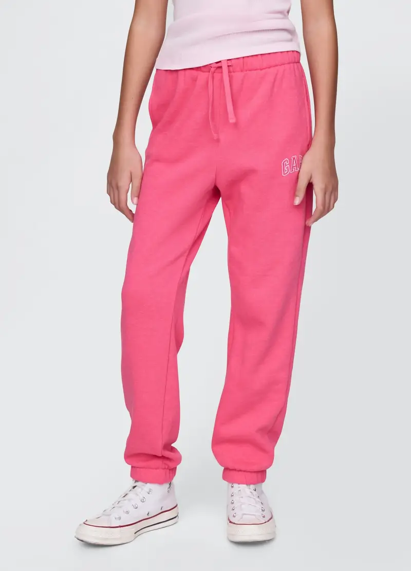 Joggers Con Logo In Misto Cotone Regular Fit, Bambina, Rosa miniatura 2