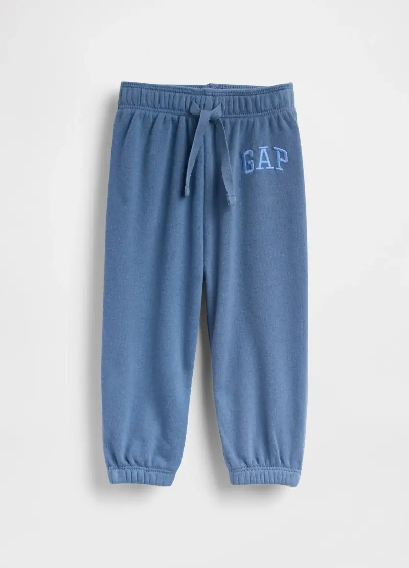 Joggers In Misto Cotone Con Logo, Unisex, Blu