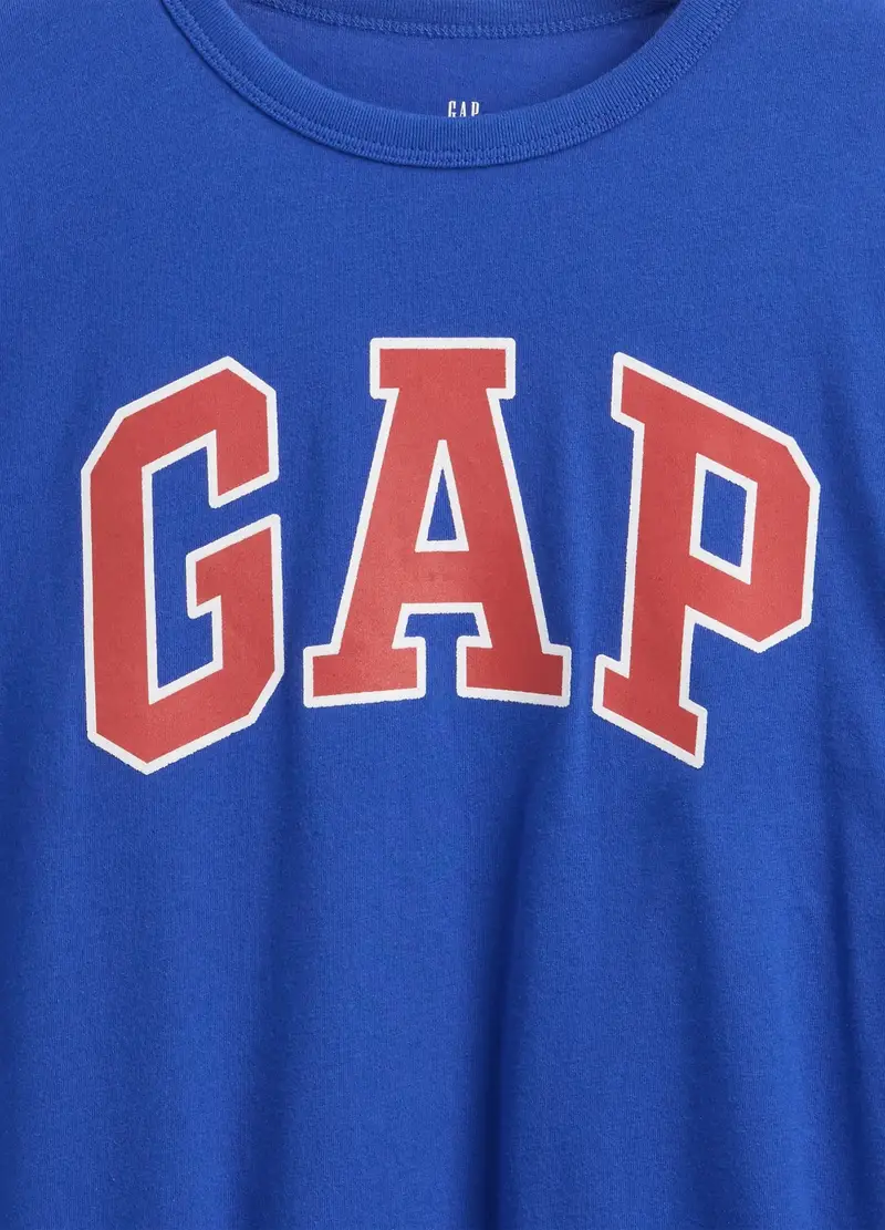 Maglia A Maniche Lunghe Con Logo, Bambino, Blu miniatura 3