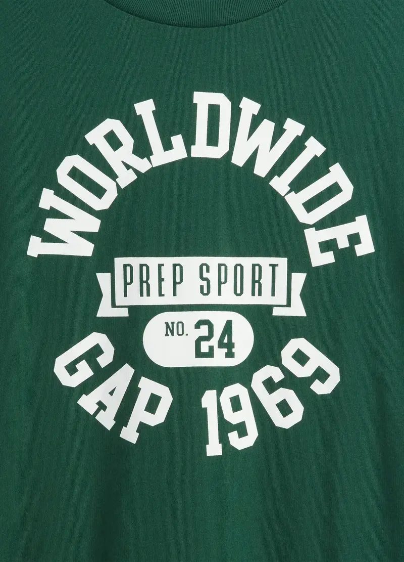 Maglia A Maniche Lunghe In Cotone, Bambino, Verde miniatura 3