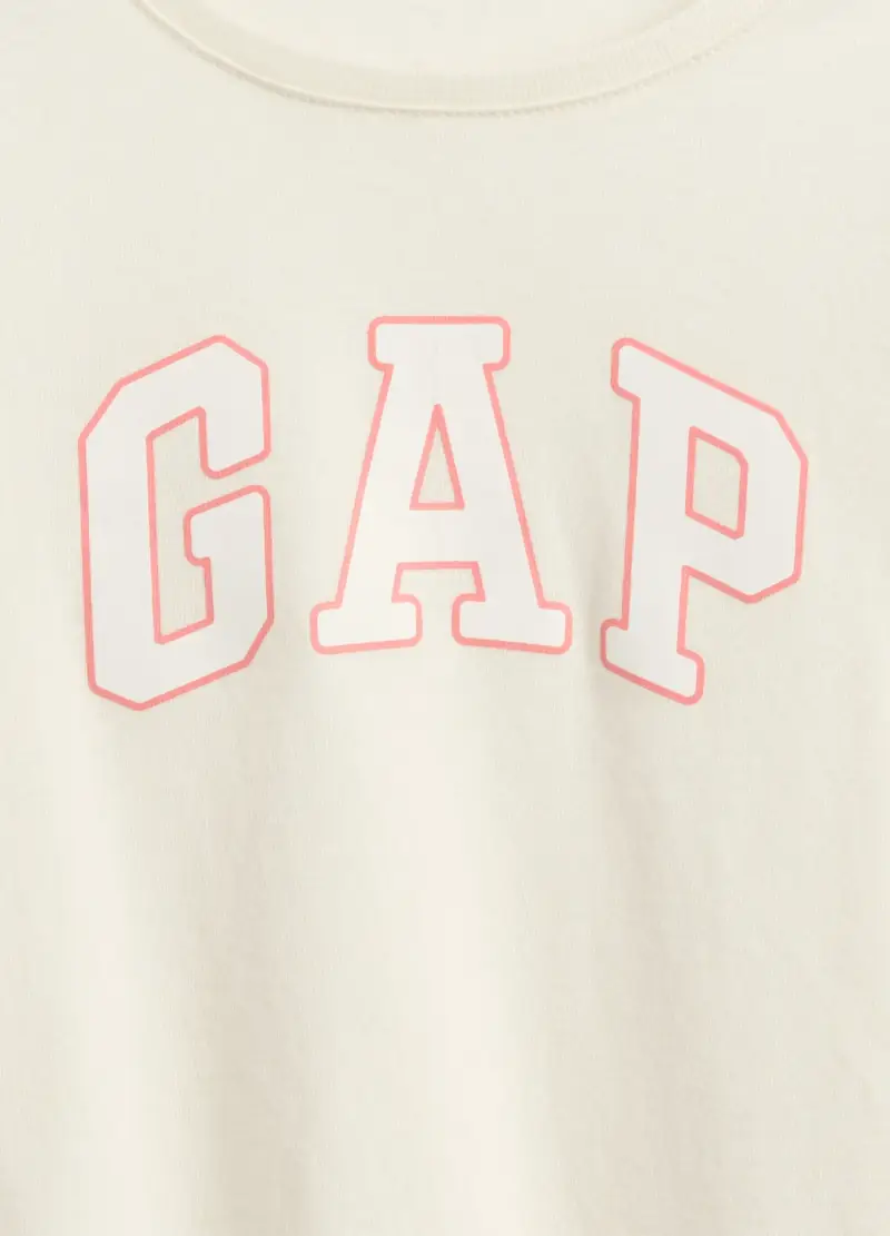 Maglia Bianca A Maniche Lunghe In Cotone, Bambina, Bianco miniatura 3