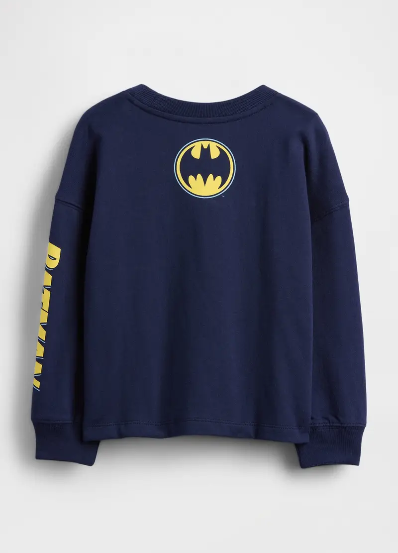 Maglia Blu A Maniche Lunghe Con Grafica Batman, Bambino, Blu miniatura 2