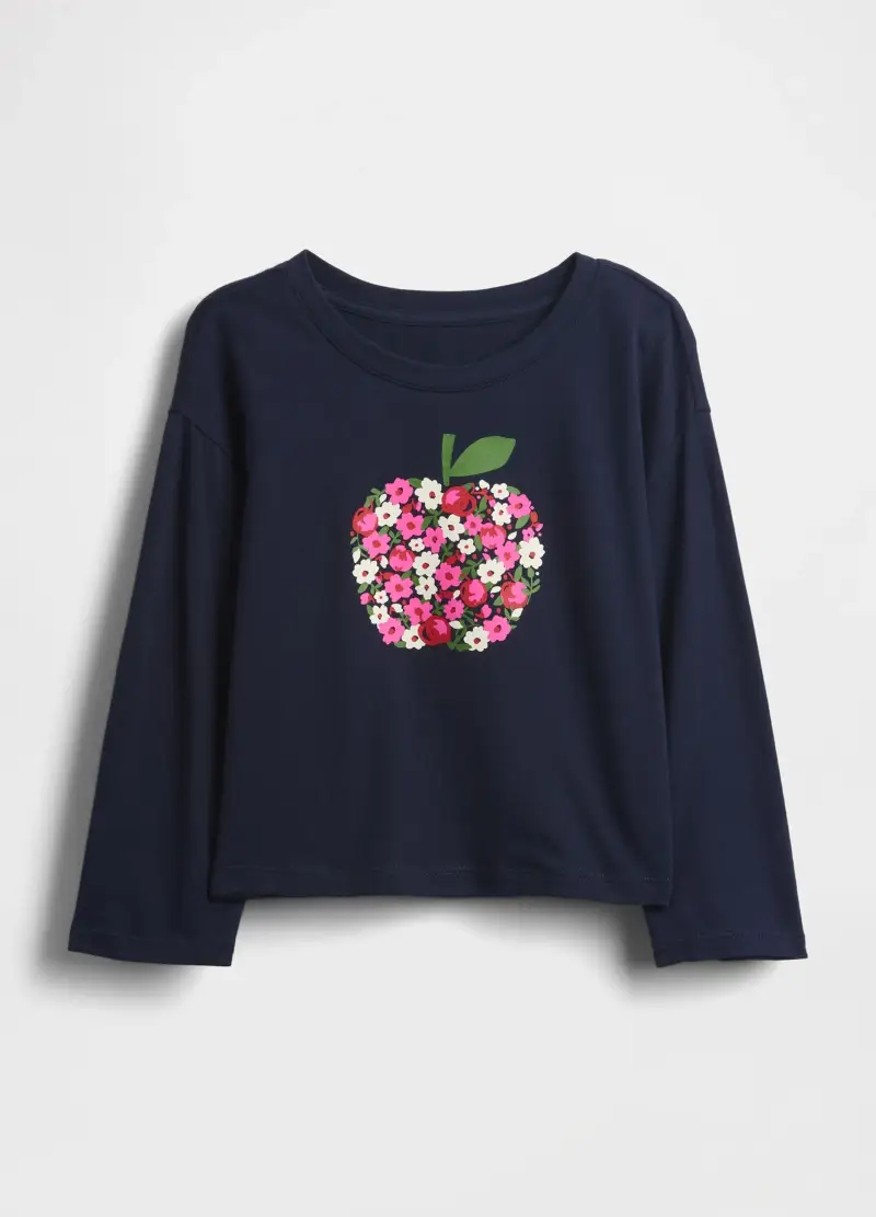 Maglia Blu A Maniche Lunghe In Cotone, Unisex, Blu