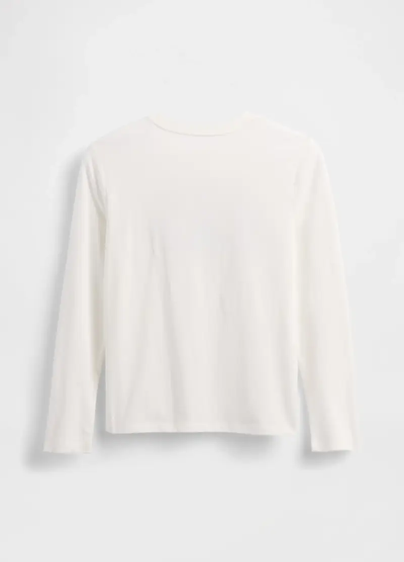 Maglietta A Maniche Lunghe Con Logo, Bambino, Bianco miniatura 2