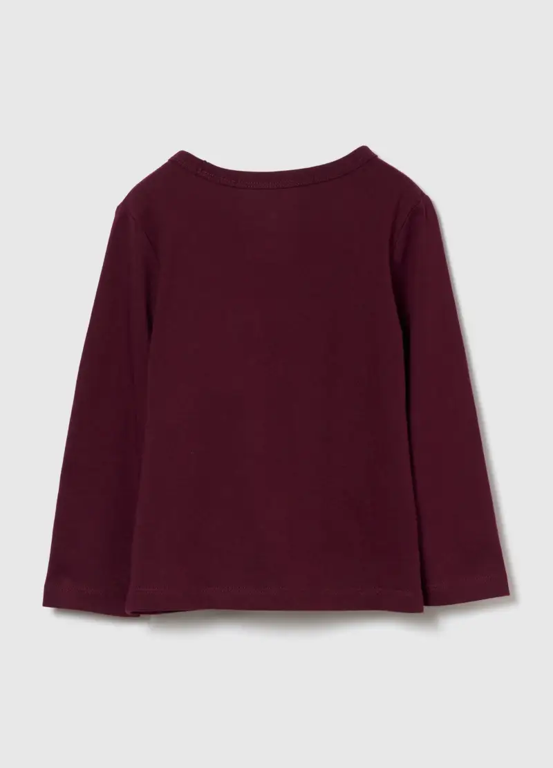 Gap Kids Maglietta A Maniche Lunghe Viola In Cotone Bambino miniatura 2