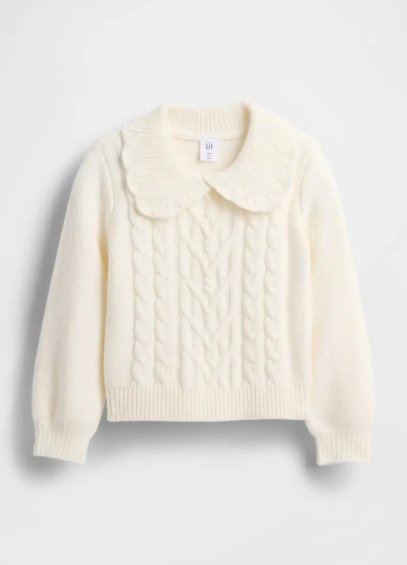 Maglione Cashsoft Con Scollo A Pizzo, Unisex, Bianco miniatura 2