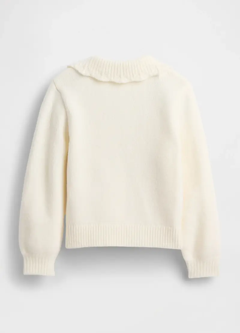 Maglione Cashsoft Con Scollo A Pizzo, Unisex, Bianco miniatura 3