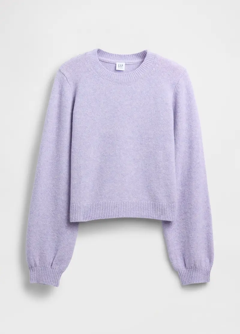 Maglione Cashsoft In Misto Cotone, Bambina, Viola