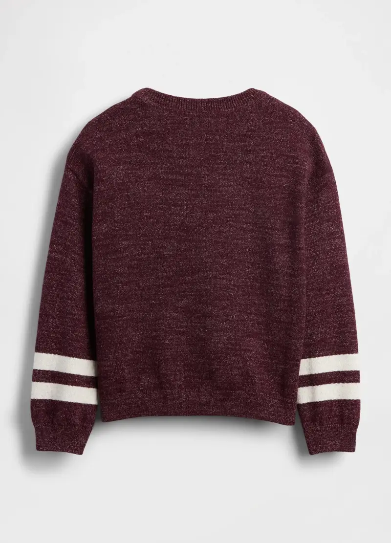 Maglione Rosso Bordò Per Bambino, Rosso miniatura 2