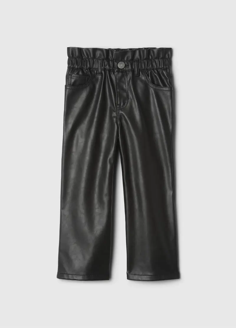 Gap Kids Pantalone Effetto Lucido Cinque Tasche Unisex Nero