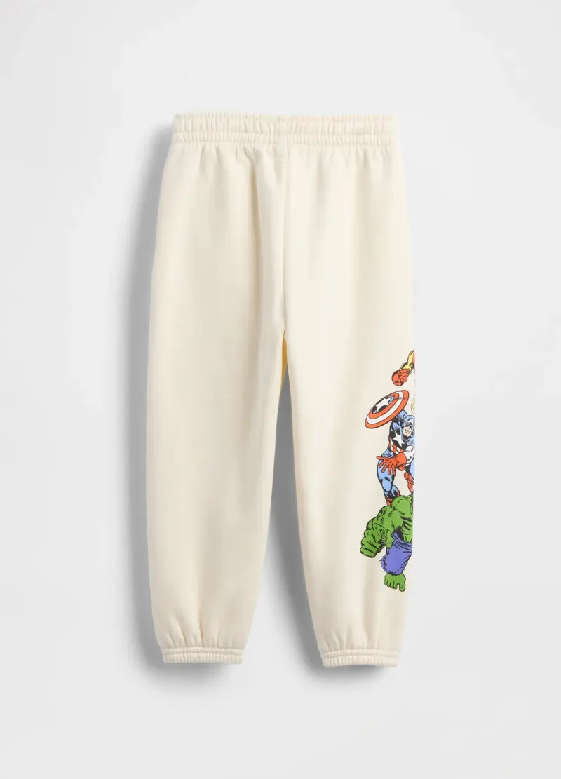 Pantaloni Bianco Con Stampa, Bambino, Beige miniatura 2