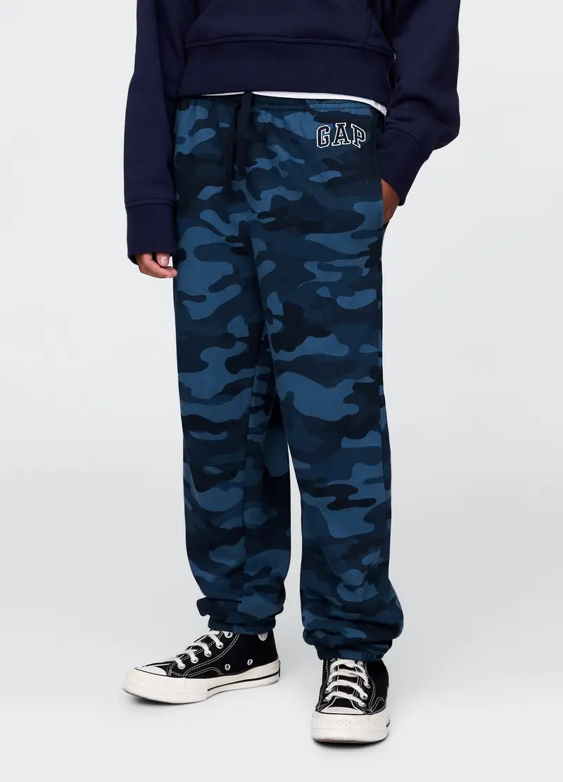 Pantaloni Camouflage In Misto Cotone Multicolor Slim Fit, Bambino, Multicolor miniatura 3