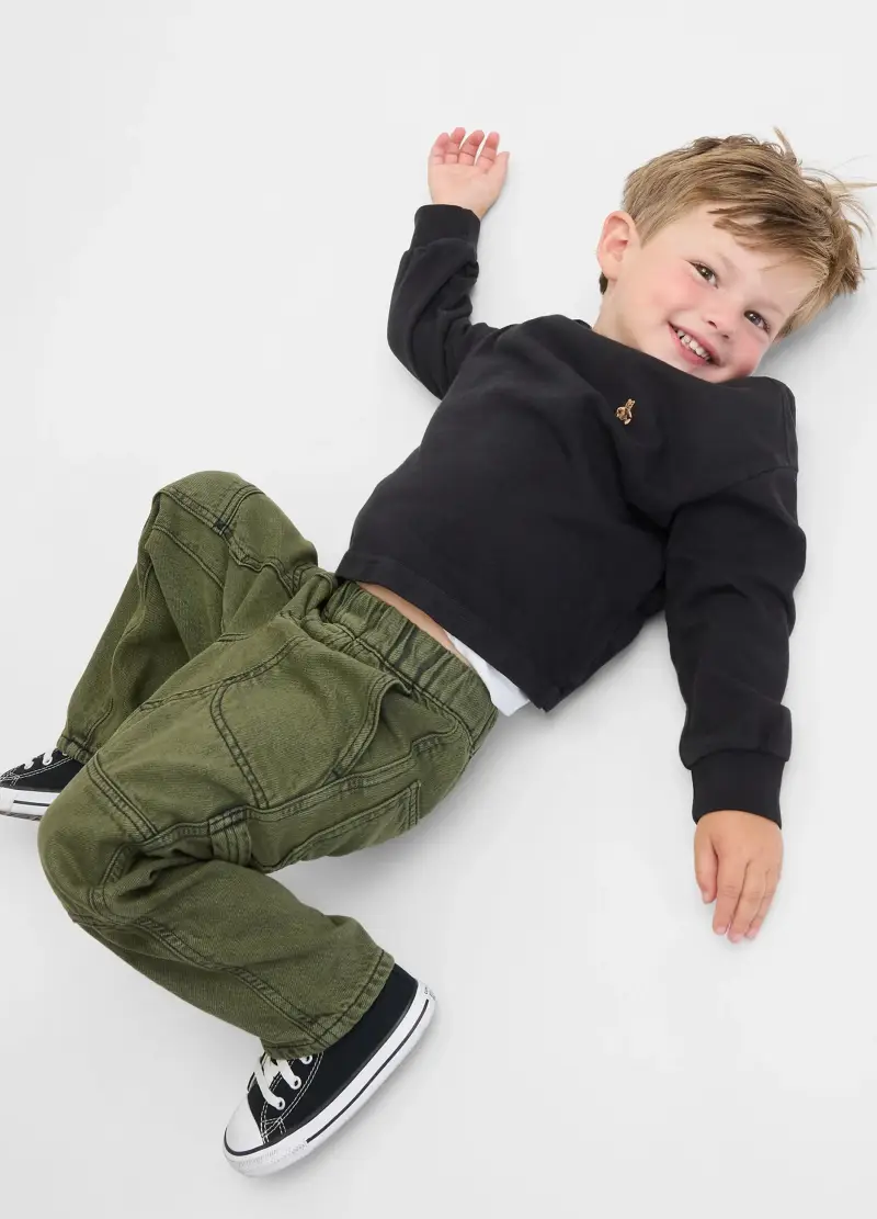 Pantaloni In Denim, Bambino, Verde