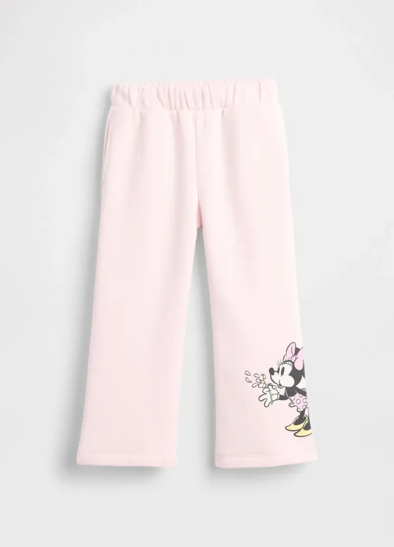 Pantaloni In Misto Cotone Rosa Da Neonata Regular Fit Con Minnie, Bambina, Rosa