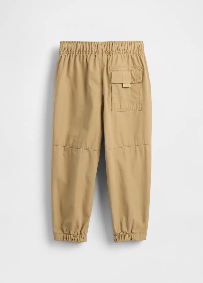 Pantaloni In Puro Cotone, Bambino, Beige miniatura 2