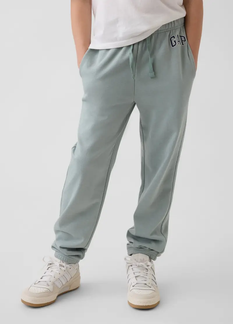 Pantaloni Jogger In Misto Cotone Verdi Da Ragazzo Regular Fit, Bambino, Verde miniatura 2
