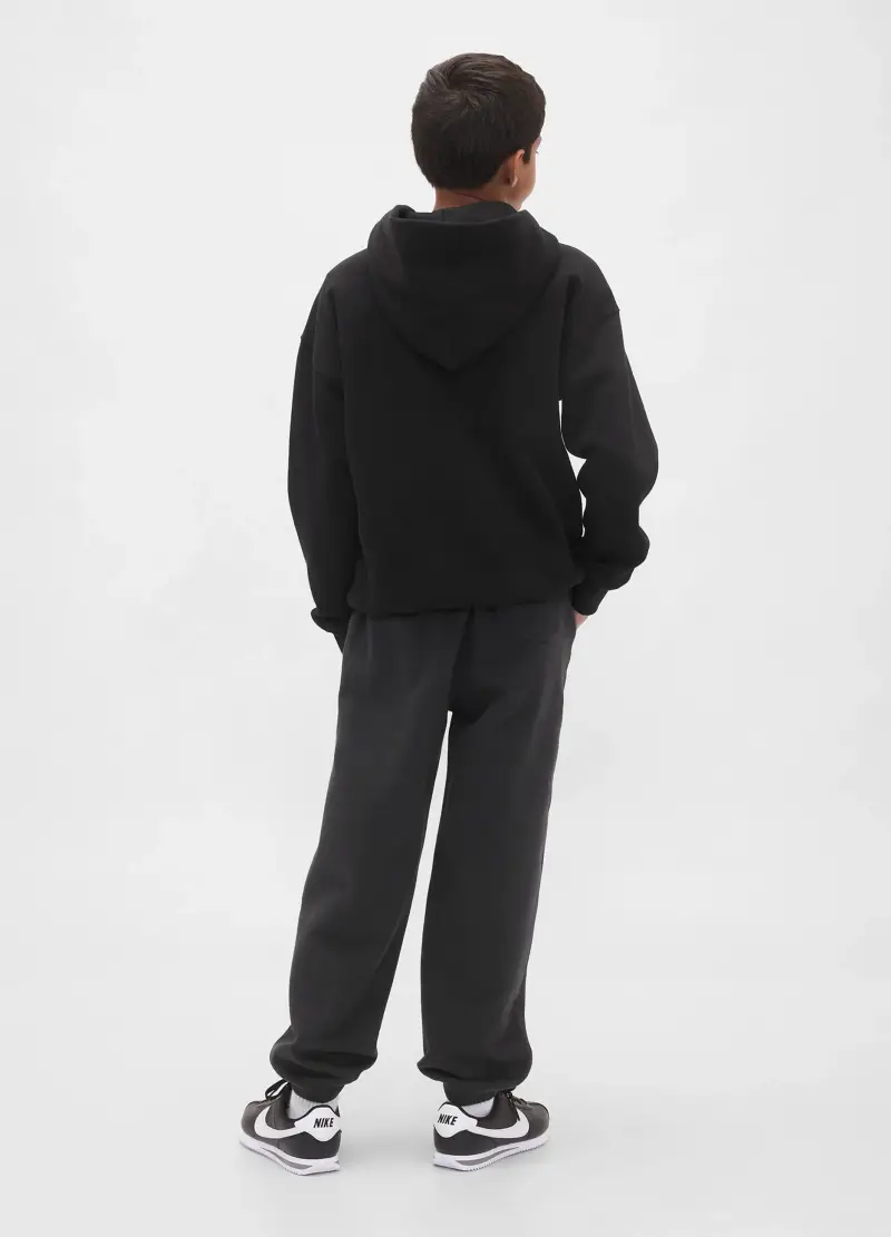 Pantaloni Neri In Puro Cotone, Bambino, Nero miniatura 3