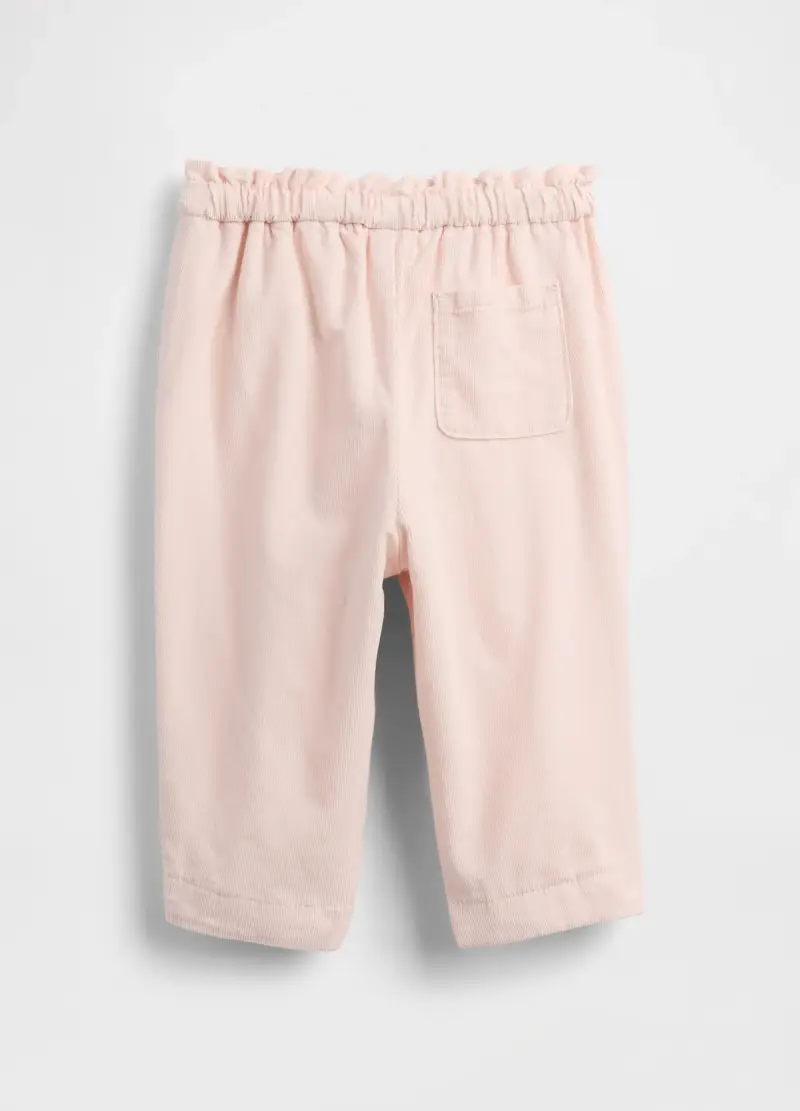 Pantaloni Rosa In Cotone Per Neonati, Unisex, Beige miniatura 2