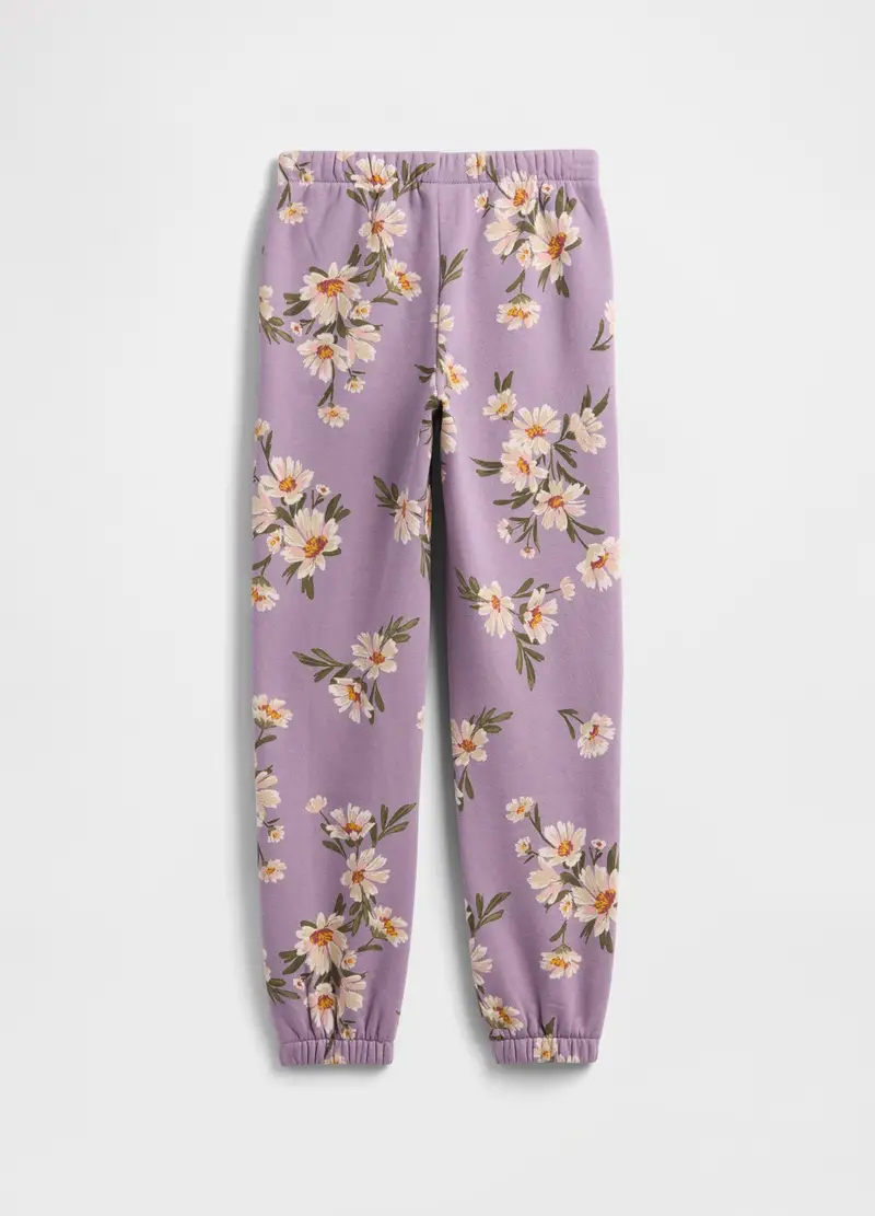 Pantaloni Viola In Misto Cotone, Bambina, Rosa miniatura 2