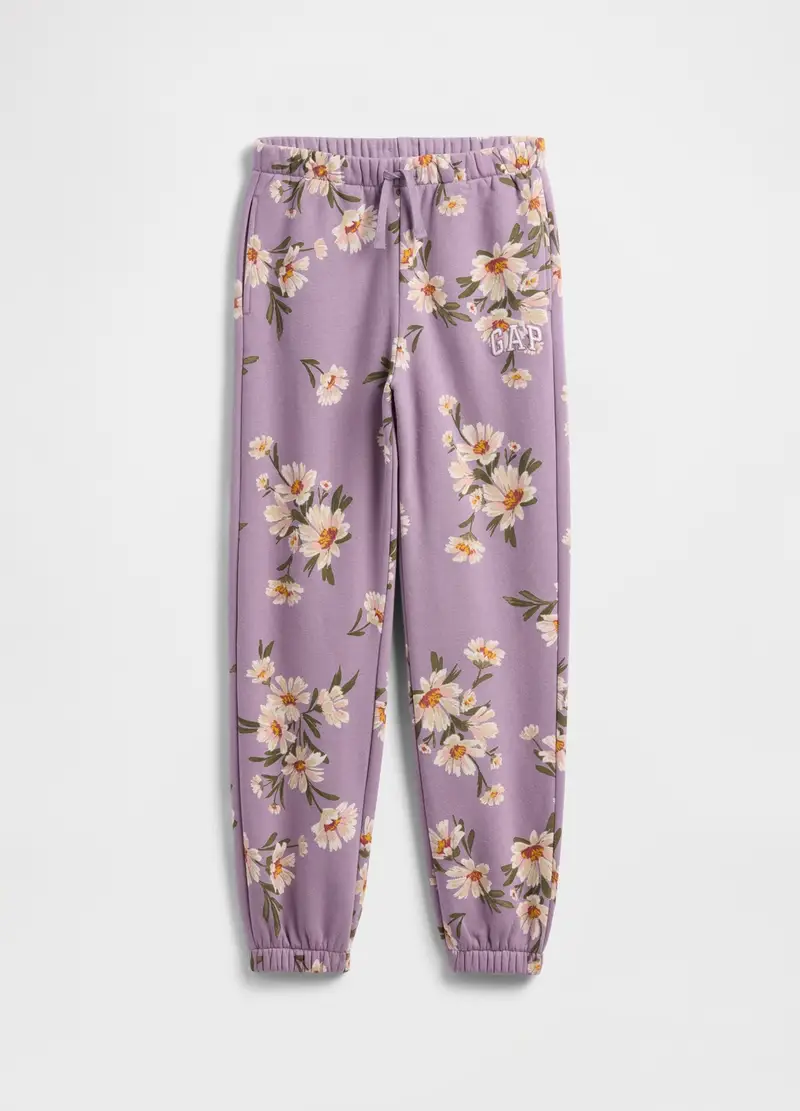 Pantaloni Viola In Misto Cotone, Bambina, Rosa