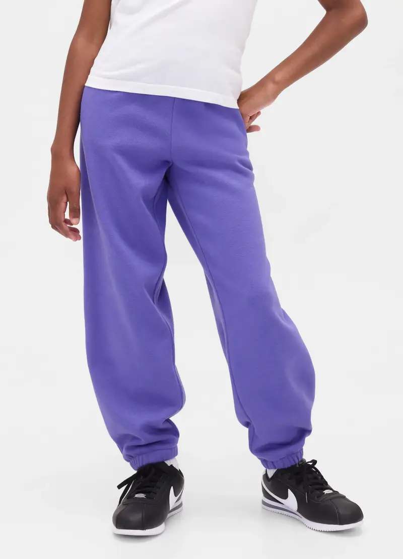 Pantaloni Viola Per Bambina In Maglia, Blu miniatura 2